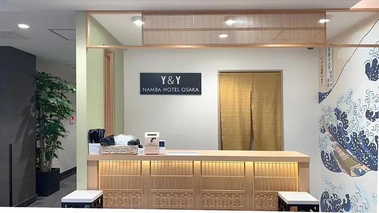 Front desk of Y&Y NAMBA HOTEL Osaka