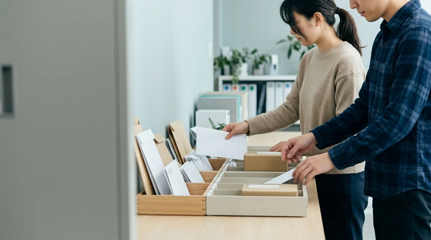 Sorting mail at a mail center